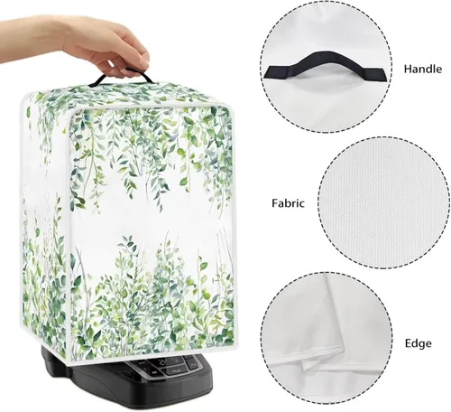 Vista 21 de Funda para cafetera, poliéster, azul, se adapta a la mayoría de máquinas de café estándar, protector resistente al polvo, huellas dactilares Playa