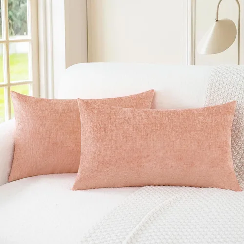 Vista 48 de CaliTime - Paquete de 2 fundas de almohada acogedoras para sofá, decoración del hogar, felpilla suave teñida sólida, 16 x 16 pulgadas, marrón Marrón