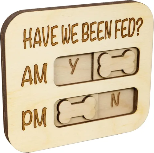Vista 10 de JennyGems Recordatorio de alimentación para gatos, ¿He sido alimentado? Rastreador magnético de alimentación de gatos AM PM, control deslizante