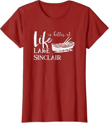 Vista 77 de Life is Better at Lake Sinclair Georgia Camiseta Negro