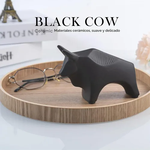 Vista 6 de Notakia Estatuas de toros de animales pequeños, decoración del hogar, adornos decorativos de estilo moderno para sala de estar, dormitorio