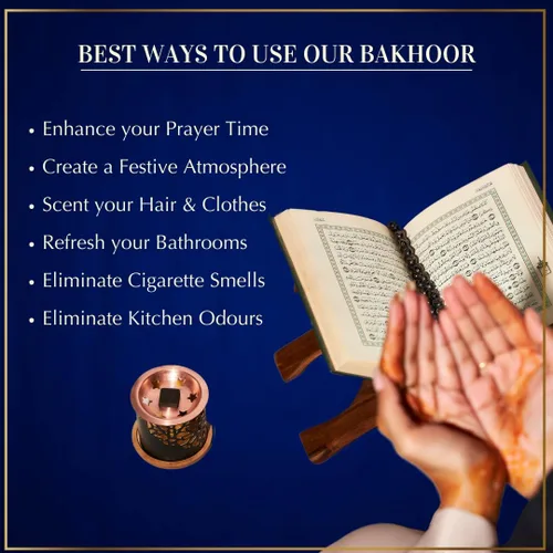 Vista 6 de Oud Bakhoor - Caja variada con quemador y aceite Ma'amoul Attar Set - 6 botellas x 0.2 fl oz