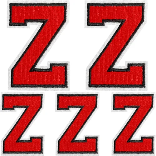 Vista 14 de Parches de letras para planchar, 5 piezas de letras individuales bordadas completas para ropa, vestido, sombrero, jeans, accesorios de bricolaje