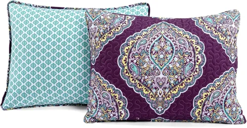 Vista 5 de Lush Decor Harley - Juego de edredón de 5 piezas, matrimonial/queen, morado y turquesa