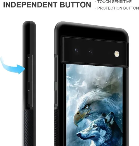 Vista 968 de Compatible con Google Pixel 4A 5G Mobile Case Creative Acrylic Panel trasero Silicona Protección Grip especialmente diseñado para Google Pixel 4A 5G