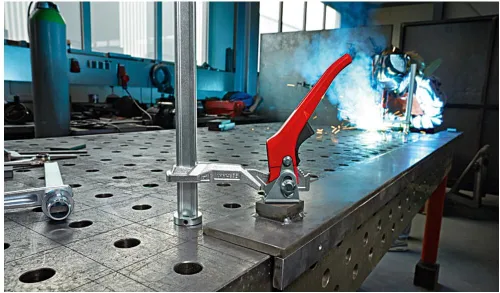 Vista 3 de Bessey TW28-30-12K Elemento de sujeción Tw28 de 11.81 pulgadas/4.72 pulgadas con mango, plata/rojo