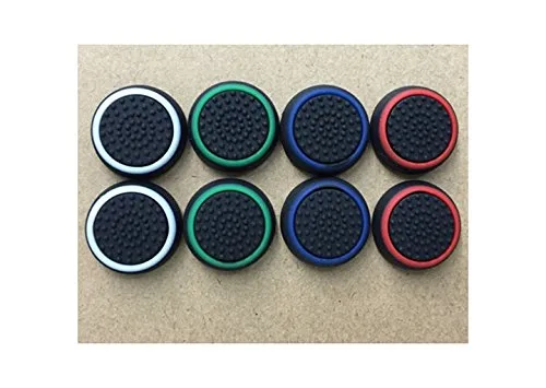 Vista 3 de 4 Pair 8 Pcs Replacement Silicone Thumb Grip Stick Analog Joystick Cap Cover for Ps3 Ps4 Xbox 360 Xbox One Game Controllers Black