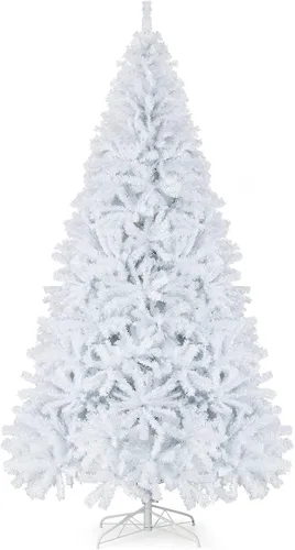 Vista 11 de Goplus Árbol de Navidad negro sin luz de 6 pies, árbol de Halloween artificial con 1036 puntas de rama, soporte de metal, árbol completo de Navidad