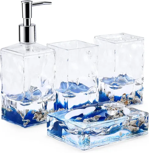 Vista 5 de Locco Decor Acrílico líquido 3D movimiento flotante baño cocina tocador accesorio jabón loción dispensador océano dibujos animados animal tema pato