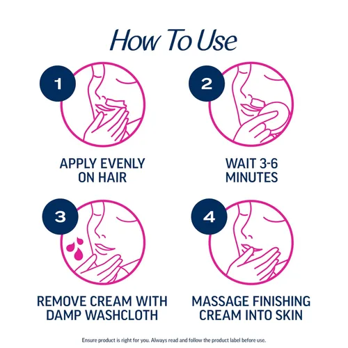 Vista 7 de Crema de depilación facial Veet de 3 minutos para mujeres, crema depilatoria con aloe vera orgánico, kit de depilación facial para mujeres de 2