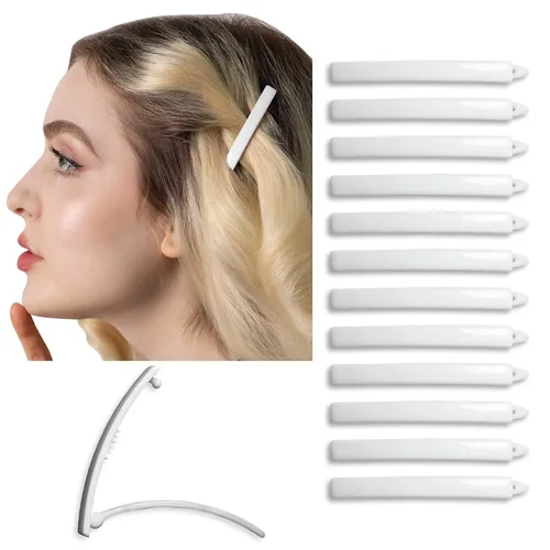 Vista 13 de Juego de 12 pasadores de pelo para mujeres y niñas, pinzas para cabello grueso y fino, accesorios para el cabello no metálicos, agarre