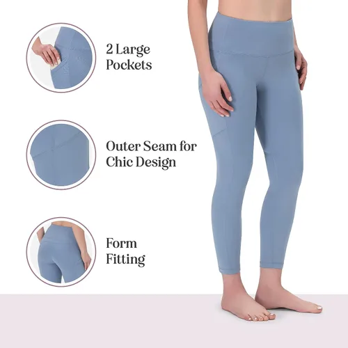 Vista 2 de Rocky Leggings de yoga de cintura alta, para entrenamiento, correr, ropa deportiva con control de abdomen para mujer, pantalones capri y de longitud