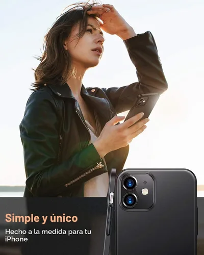 Vista 8 de TORRAS Funda Ajustada para iPhone 12 Case/para iPhone 12 Pro Case, Delgada pero Protectora, Cubierta de PC Duro Liviana Mate Anti-Rayones