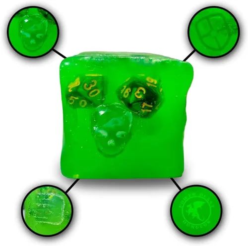 Vista 3 de Dados de jabón DND, cubo gelatinoso de la cárcel, prisión de la cárcel de dados, cubo gelatinoso tiempo fuera, D&D, maestro de mazmorras, mazmorras