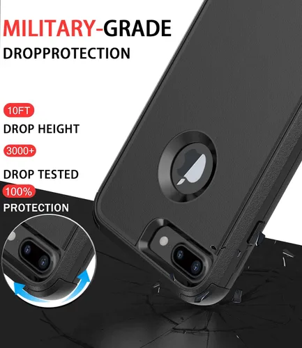 Vista 2 de Diverbox Funda [A prueba de golpes] [A prueba de caídas] [A prueba de polvo], Cubierta de protección resistente para teléfono para Apple iPhone 8