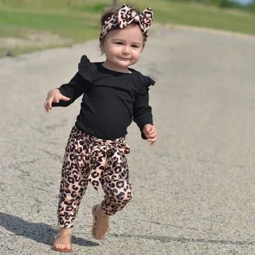 Vista 3 de Aalizzwell Preemie - Conjunto de ropa para bebé recién nacido, mameluco acanalado, pantalones para otoño e invierno