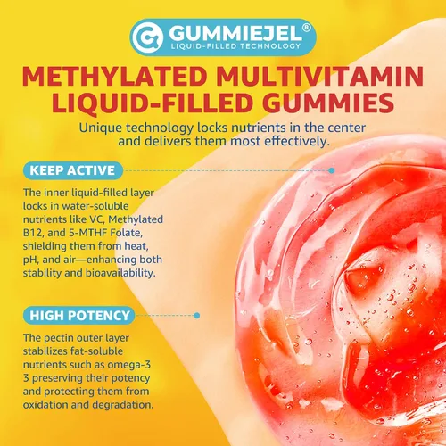 Vista 9 de Gomitas multivitamínicas para niños con hierro, sin azúcar, vitaminas diarias para niños + probióticos, Omega 3 de algas (EPA/DHA), A, C, D, metil