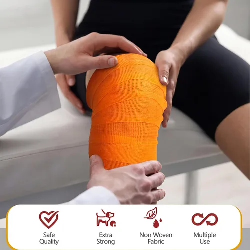 Vista 4 de Treela - Paquete de 64 vendajes autoadhesivos de 2 pulgadas x 5 yardas, colores surtidos Cohesive Flexible Wrap for Wrist Ankle Fingers
