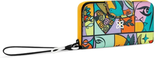 Vista 72 de Sherpani Tulum, cartera grande de nailon con cremallera alrededor, cartera con tarjetero organizador para mujer
