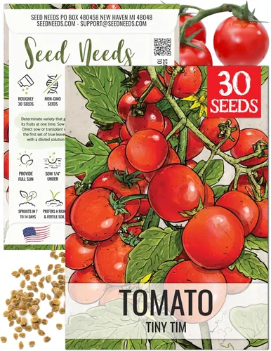 Vista 10 de Seed Needs Semillas de tomate para plantar tomates indeterminados de carne de res verdaderos, reliquia sin OMG y semillas de vegetales sin tratar
