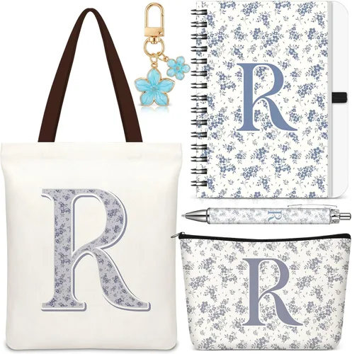 Vista 45 de Talltalk 5 piezas de bolsas de mano con iniciales, regalos para mujer Beige