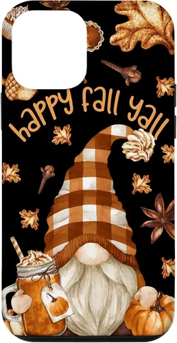 Vista 16 de Funda para iPhone 16 con diseño de especias de calabaza con diseño de gnomo de otoño