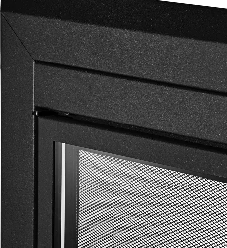 Vista 8 de UniFlame - Logan - Puertas de chimenea estilo gabinete con vidrio templado ahumado