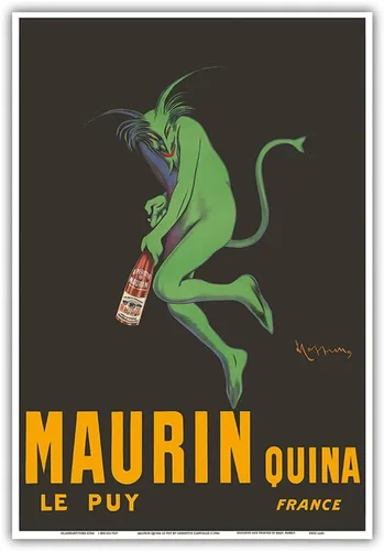 Vista 10 de Maurin Quina - Quinina Apéritif - Green Devil - Le Puy France - Vintage Advertising Poster by Leonetto Cappiello c.1906 - Master Art Print