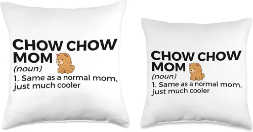 Vista 3 de Chow Chow Lover Apparel Definition Funny Chow Dog Mom Throw Pillow, 16x16, Multicolor