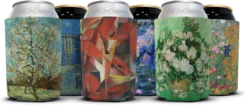 Vista 7 de WIRESTER Fundas enfriadoras de latas para bebidas de soda y cerveza, paquete de 6 – tortuga marina del océano