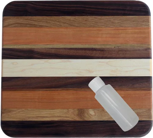 Vista 11 de Tablas de cortar de madera hechas a mano incluyendo aceite (9 "x 11" con asa)