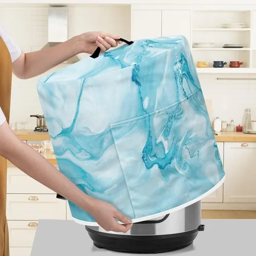 Vista 4 de Funda para freidora de aire para olla a presión eléctrica de 3 cuartos de galón con bolsillo, cubierta a prueba de polvo para electrodomésticos