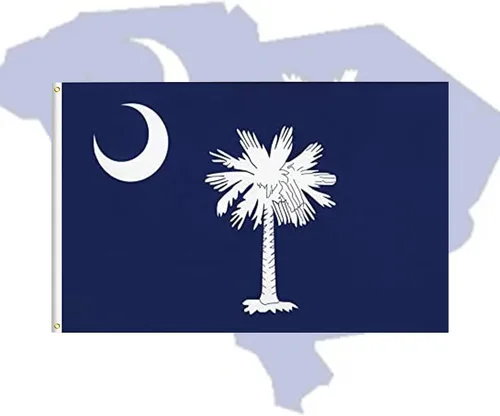 Vista 12 de Bandera del estado de Alabama de 3 x 5 pies, banderas del estado AL con rayas cosidas (no impresas), cabecera de lona y ojales de latón, bandera