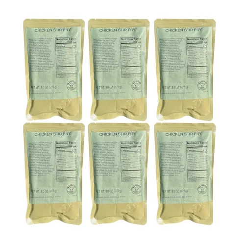 Vista 25 de MRE (comida lista para comer) Entree de una sola porción Comidas de emergencia Alimentos de supervivencia Dátiles frescos Larga vida útil