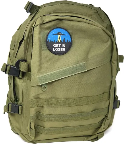 Vista 4 de Alien UFO Enthusiast PVC Hook and Loop Patch - Paquete de 2 parches tácticos