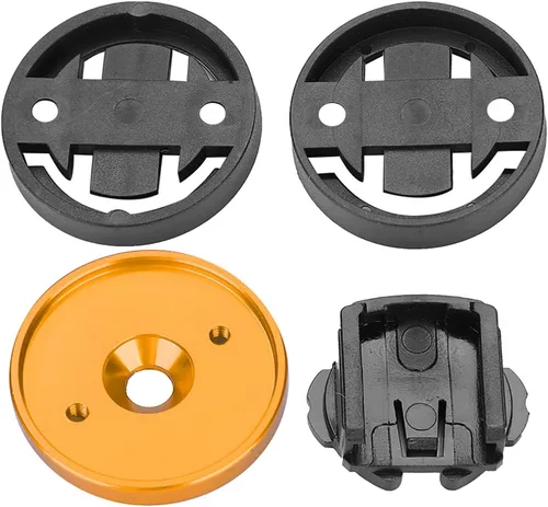 Vista 2 de Soporte para computadora para bicicleta de carretera, cubierta superior para bicicleta, cronómetro, GPS, soporte para velocímetro (dorado) Bryton