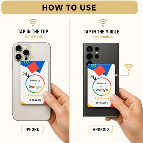 Vista 2 de Soporte para tarjetas de revisión con código QR, Una tarjeta