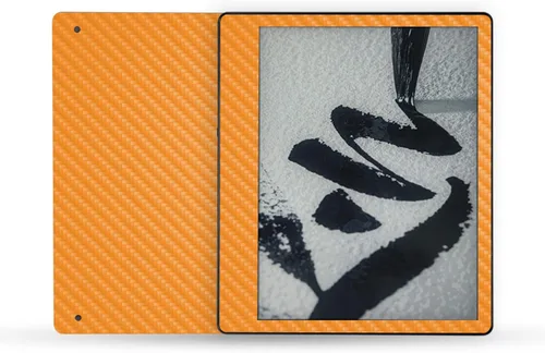 Vista 52 de MightySkins - Skin de fibra de carbono compatible con Amazon Kindle Scribe (2022) - Andrómeda Acabado de fibra de carbono texturizado protector