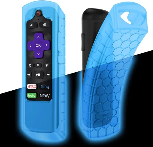 Vista 14 de CaseBot Funda de silicona para control remoto Roku Voice RCA1R/RCAL7R Verde que brilla en la oscuridad