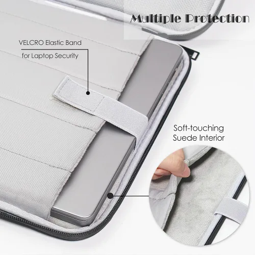 Vista 12 de ProElife Funda para MacBook Air de 15 pulgadas M5 M4, mango retráctil Negro