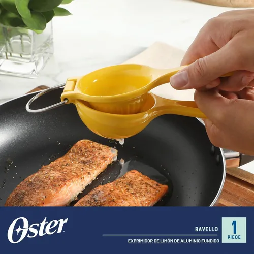 Vista 2 de Oster Ravello Exprimidor de limón y lima – Extractor manual de prensa de exprimidor de cítricos, herramienta de cocina duradera para jugo fresco