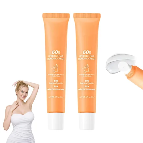 Vista 9 de Joy Pretty - Removedor de vello facial para piel sensible, Joy Cream depilación facial para mujeres, crema de depilación facial suave para mujeres