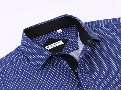 Vista 4 de Alex Vando Mens Printed Dress Shirts Long Sleeve Regular Fit Button Down Shirt