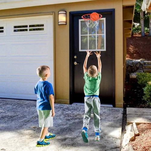 Vista 6 de ArtCreativity Mini juego de aro de baloncesto para colocar sobre la puerta, fácil de colgar, no requiere montaje, incluye 1 mini bola y aro de red