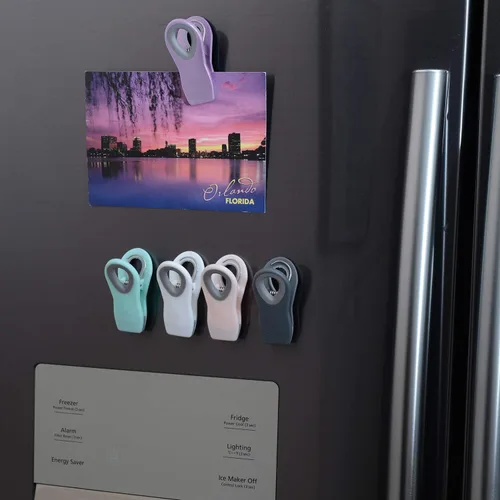 Vista 6 de COOK WITH COLOR Clips para bolsas de chips con imán para almacenamiento de alimentos con agarre hermético para bolsas de pan, bolsas de aperitivos