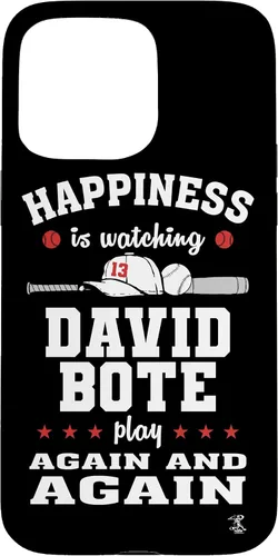 Vista 28 de iPhone 16 David Bote Happiness is Watching Gameday Case