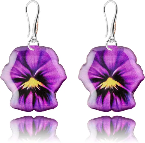 Vista 15 de Elegantes aretes colgantes con temática de mariposas y flores para mujer