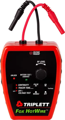 Vista 20 de Triplett 3388 Fox & Hound HotWire Kit de Rastreo de Cables con Sonda y Tono de Cable Vivo con Sensibilidad Ajustable - Rastrea Cables de 0 ~ 250 VCA