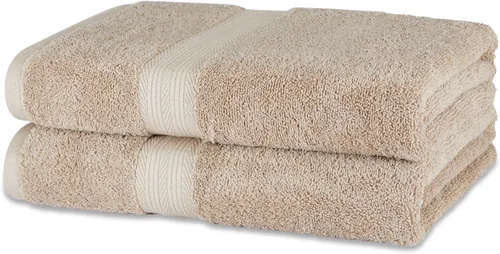 Vista 18 de Amazon Basics Juego de 6 toallas de gran tamaño resistentes a la decoloración, 100% algodón, altamente absorbentes, suaves, color verde azulado, 2
