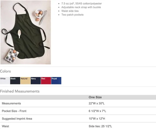 Vista 9 de Moonlight Apparel Delantales personalizados para mujeres y hombres – Delantales personalizados para hombres, delantal de parrilla personalizado